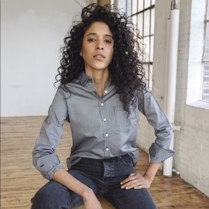 Tradlands 101 Girlfriend Oxford Shirt Charcoal